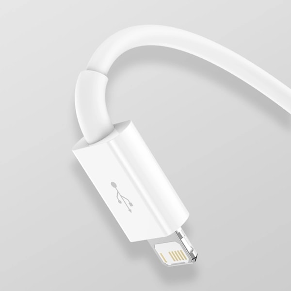 Baseus 3in1 USB-A till USB-C Lightning microUSB kabel 1m 3.5A Vit