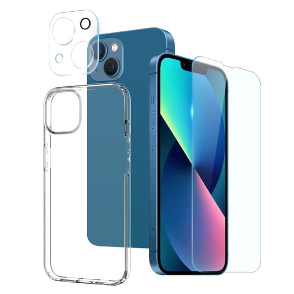 [3-PACK] BOOM iPhone 14 Skal Kameralinsskydd i Härdat glas Clear Transparent