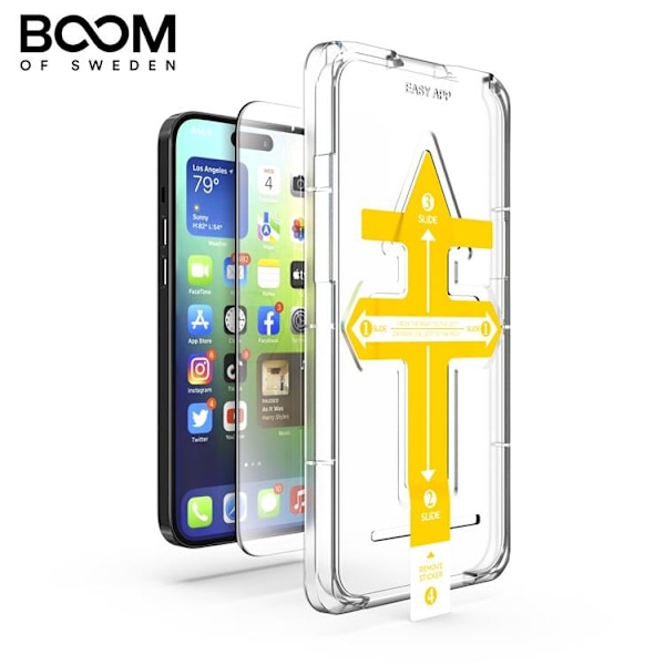 LIVSTIDSGARANTI - BOOM iPhone 14 Plus Härdat Glas Skärmskydd - 2 Pack