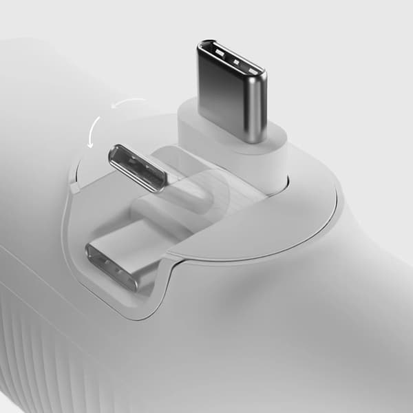 SBS Powerbank 5000mAh 10W med USB-C Hamn EcoPower - Vit Vit
