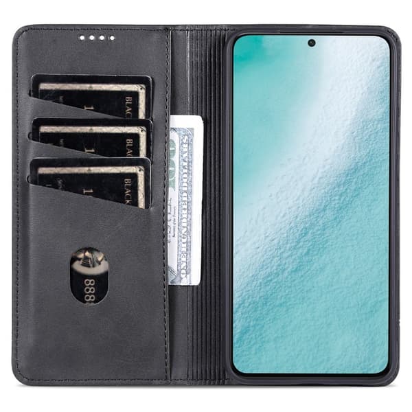 AZNS Samsung Galaxy S23+ Plånboksfodral Konstläder - Svart