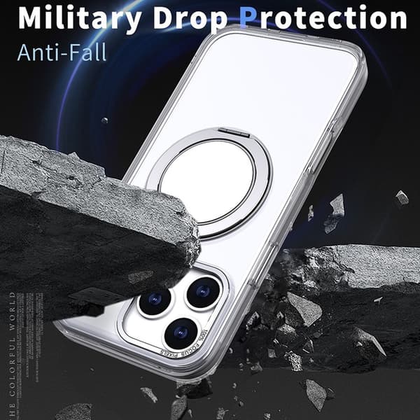 Mobilskal till iPhone 17 Pro MagSafe TPU+PC Kickstand - Transparent Transparent
