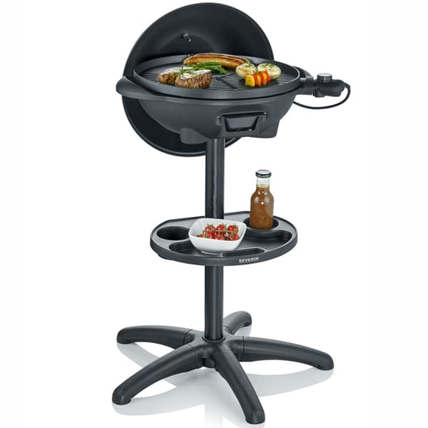 Severin Elgrill klot pelarstativ med lock PG8541 Svart
