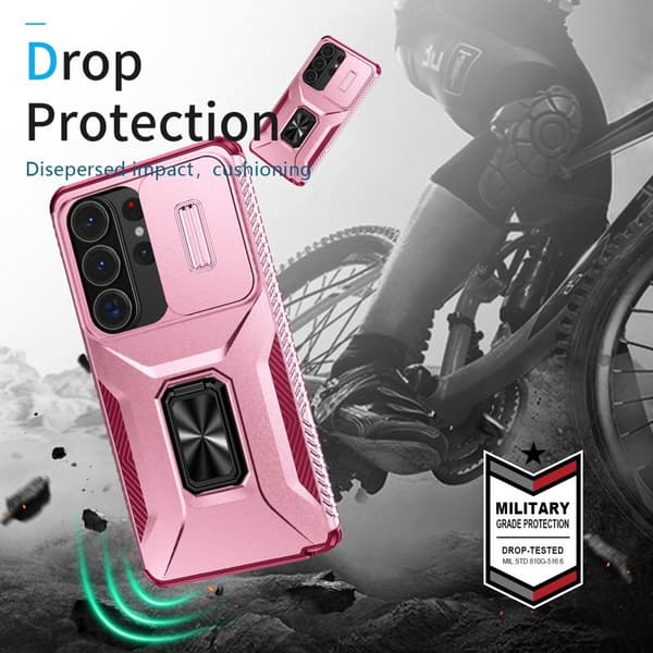 Mobilskal för Samsung Galaxy S26 Ultra Kickstand TPU + PC - Rosa