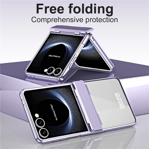 Mobilskal till Galaxy Z Flip7 Electroplating PC Folding - Lila Lila