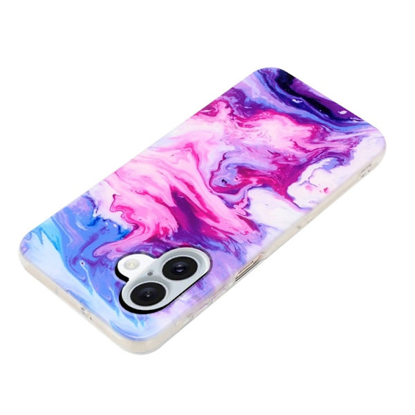 Mobilskal till iPhone 17 Marble Pattern Painted TPU - Rosa Rosa