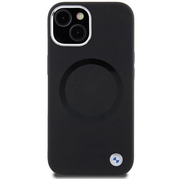 BMW iPhone 15 Plus Mobilskal Magsafe Signature Liquid Silikon - Musta Black
