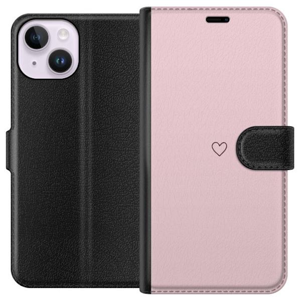 Plånboksfodral till Apple iPhone 15 med Litet Hjärta
