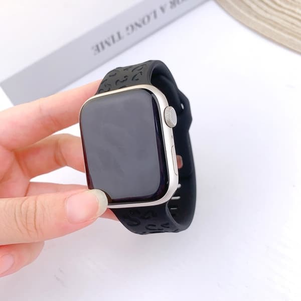 Apple Watch (38/40/41mm) Armband Leopard Texture - Svart Svart