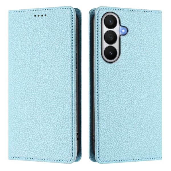LITCHI Samsung Galaxy S26 / S26 Pro Plånboksfodral Konstläder RFID Skydd - Blå