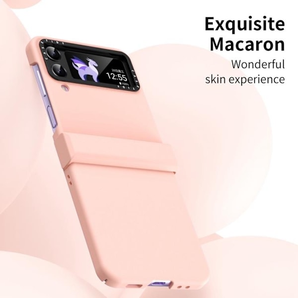 Galaxy Z Flip 4 Skal Lens Hinge Folding - Rosa