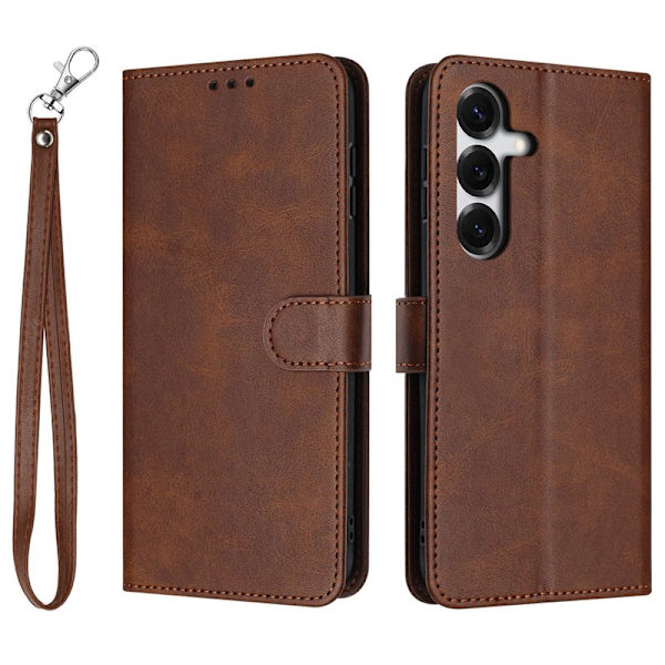 Plånboksfodral för Samsung Galaxy S26 Plus Konstläder Flip - Brun