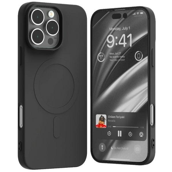 Mercury Telefontaske til iPhone 16 Pro Max MagSafe Semi-Silikone - Sort Black