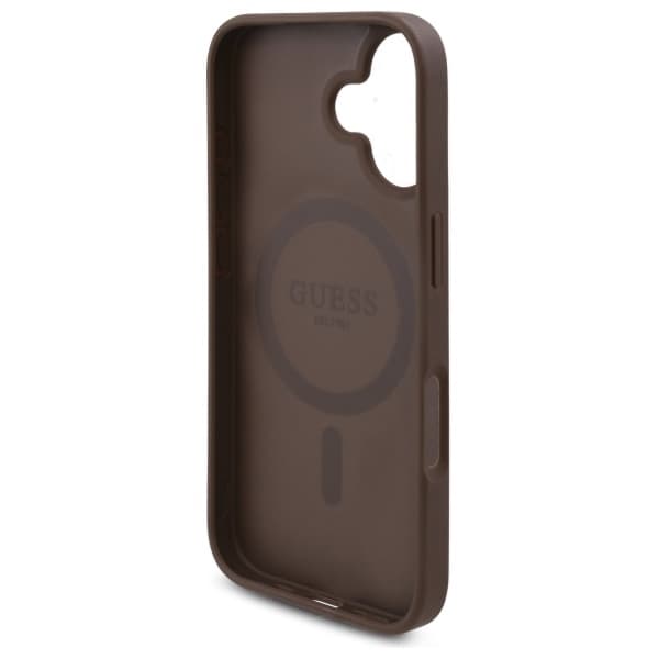 Guess Mobilskal till iPhone 16 MagSafe 4G Flowers Print - Brun Brun