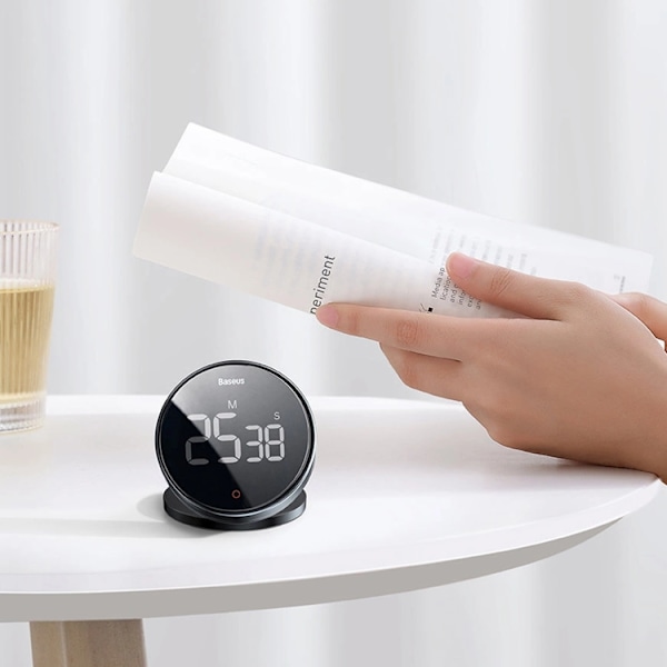 BASEUS Heyo Pro Roterande Elektronisk Timer - Grå