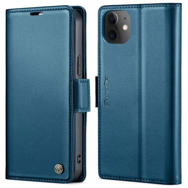 CASEME Plånboksfodral Konstläder för iPhone 12/12 Pro - Blå