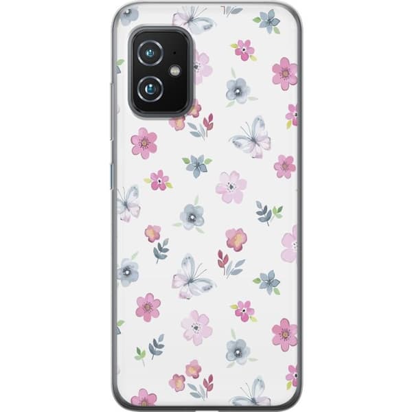 Mobilcover til Asus Zenfone 8 med Blomster og sommerfugle