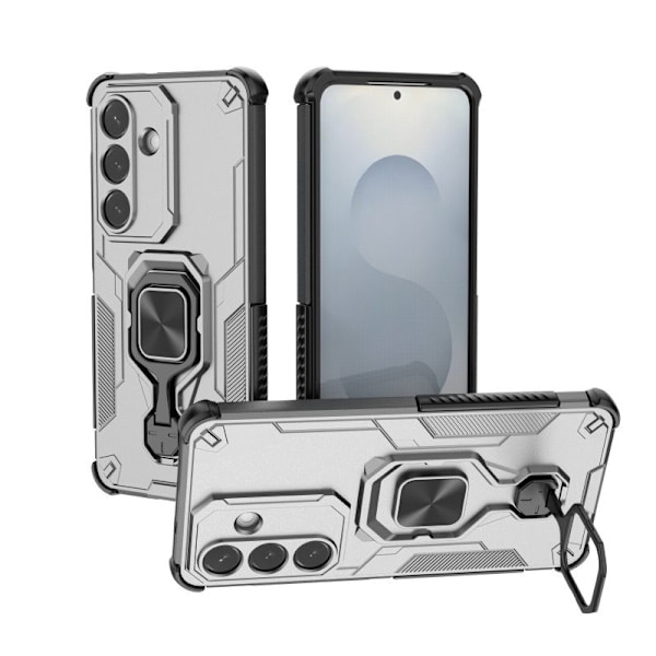 WANLONFENG Mobilskal för Samsung Galaxy S26 Plus Kickstand PC + TPU - Grå