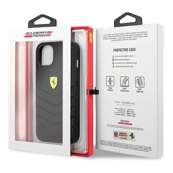 Ferrari Skal iPhone 13 Mini Off Track Quilted - Musta Black