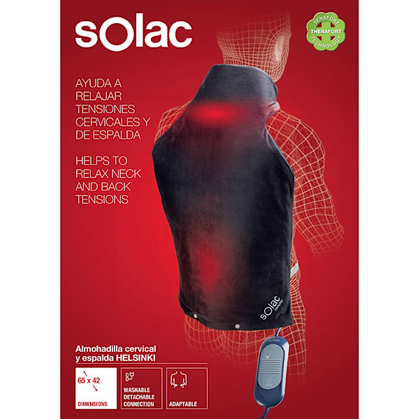 SOLAC Ergonomisk Värmedyna Helsinki Nacke & Ländrygg