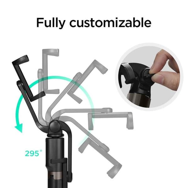 Spigen Trådlös Selfie Stick Tripod - Musta Svart
