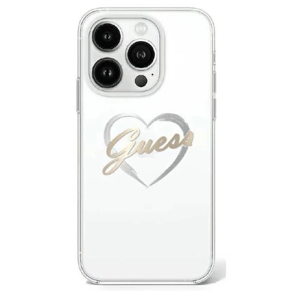 Guess Mobilskal till iPhone 16 Pro IML Heart - Transparent Transparent