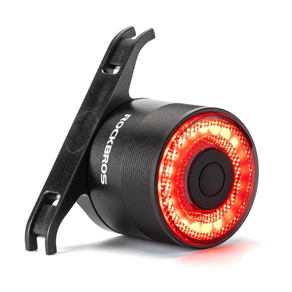 Rockbros Q3 takapolkupyörän valo älykkäällä pysäytysjärjestelmällä - musta