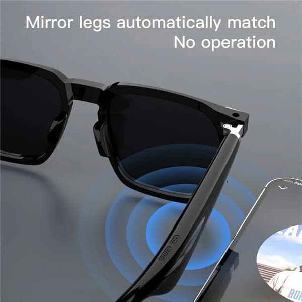 Smart Glasses Bluetooth-kompatibla hörlurar G01-09 - Svart