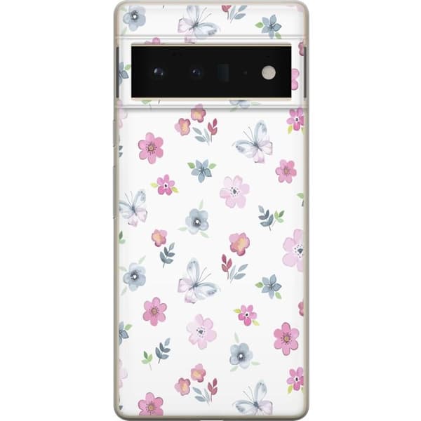 Mobilskal till Google Pixel 6 Pro med Blommor och fjärillar