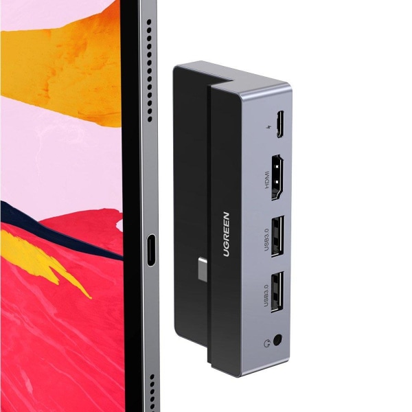 UGreen 5in1 USB-C HUB 3.2 Gen 1 100 W Grå grå