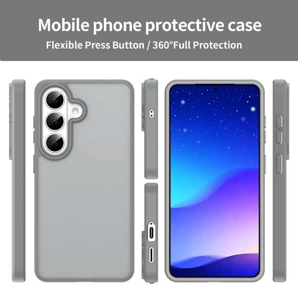 Samsung Galaxy S26 Skal Touch Matte Anti Drop TPU - Silver