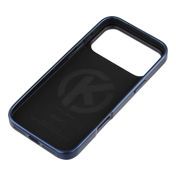KIGC Mobilskal till iPhone 17 Pro Electroplating PC + TPU + PU - Blå Blå