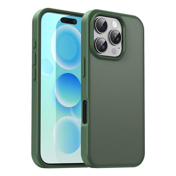 Mobilskal till iPhone 16 Pro Max Skin Touch Matte - Olivgrön Grön