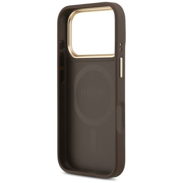 Guess Mobilskal till iPhone 17 Pro Max Magsafe Peony Hot Stamp - Brun Brun