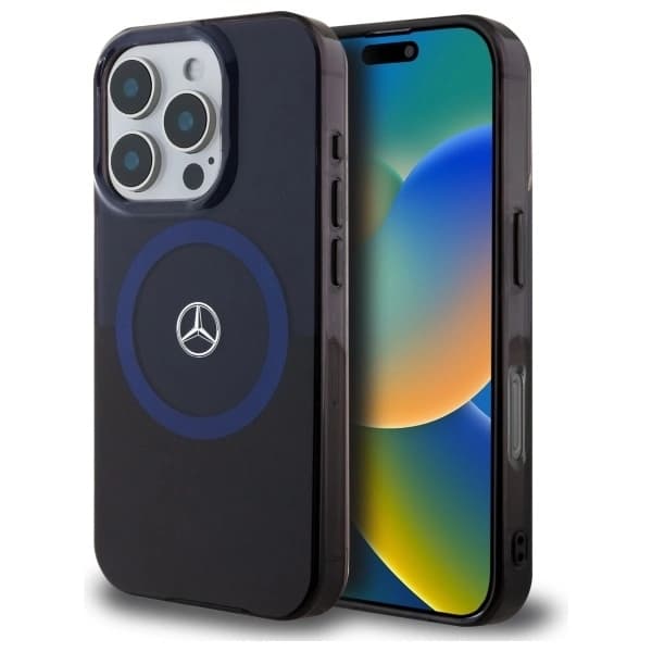 Mercedes telefontaske til iPhone 16 Pro Max MagSafe dobbeltlag BiColor - Blå Blå