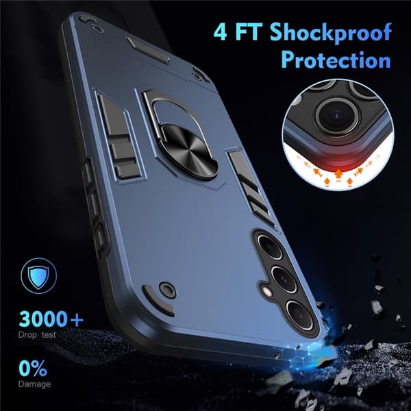 Mobilskal till Galaxy A26 Kickstand PC+TPU Drop Defend - Blå Blå