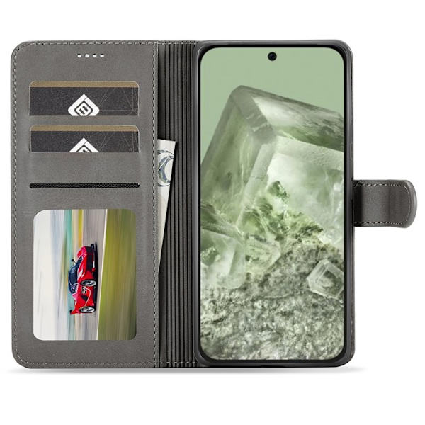 LC.IMEEKE Google Pixel 8a Plånboksfodral Konstläder - Grå