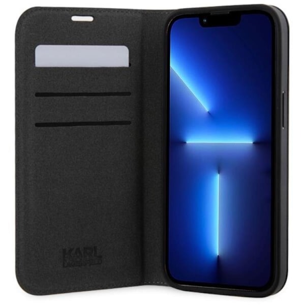 Karl Lagerfeld iPhone 14 Pro Max Plånboksfodral Monogram Svart Svart