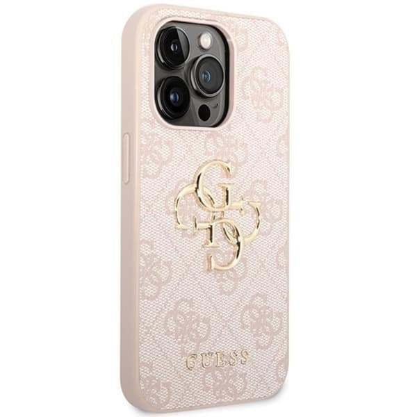 Guess iPhone 15 Pro Max Mobilskal 4G Big Metal Logo - Rosa Rosa