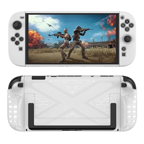 Nintendo Switch 2 Spelkonsol Mobilskal med Stativ - Vit Vit