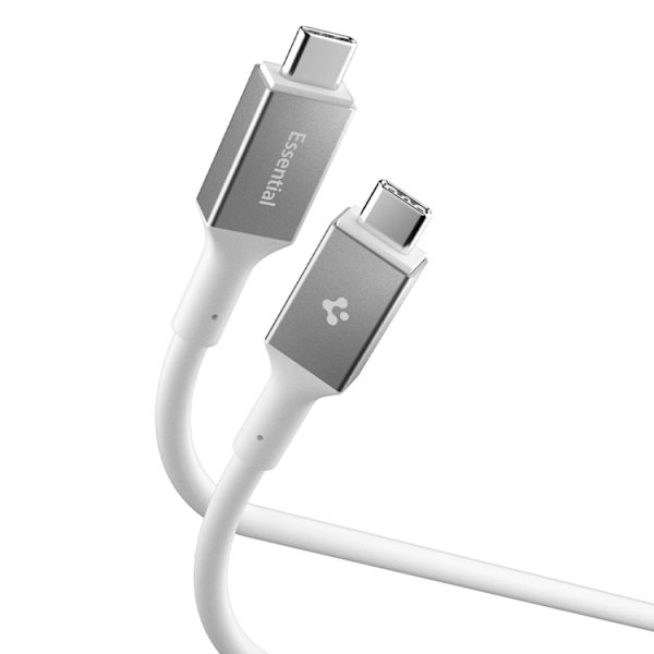 Spigen USB-C til USB-C Kabel 2m 100W - Hvid Vit