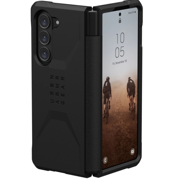 UAG Galaxy Z Fold 5 matkapuhelimen suojakuori siviilikäyttöön - musta