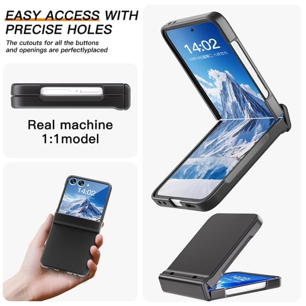 Mobilskal till Galaxy Z Flip7 Hinge Protection Kickstand - Svart Svart