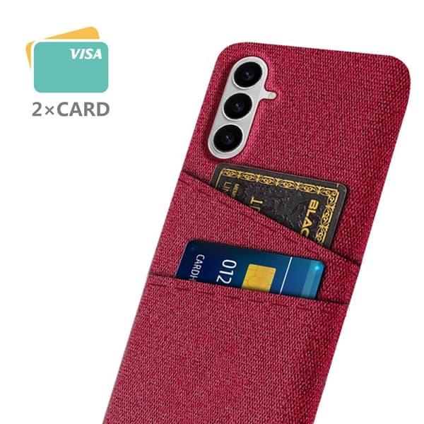 Mobilskal till Samsung Galaxy S26 / S26 Pro Tyg + Hård PC - Röd
