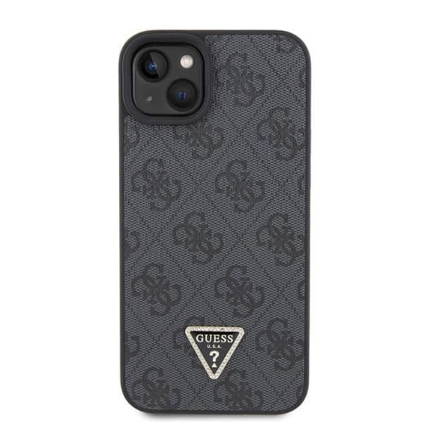 Guess iPhone 15 Plus Mobilskal Crossbody 4G Metal Logo - Sort Black