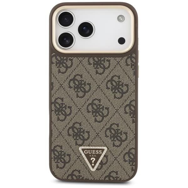 Guess Mobilskal till iPhone 17 Pro Max MagSafe 4G Triangle Logo - Brun Guld Brun