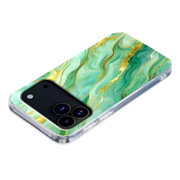 Mobilskal till iPhone 17 Pro Marble Pattern Printing Soft - Grön Grön