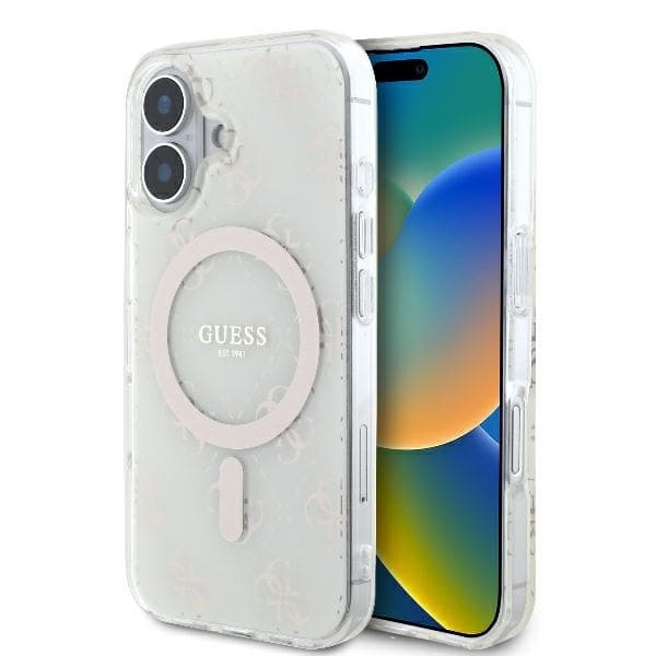 Guess Mobilskal till iPhone 16 Plus MagSafe IML 4G - Vit Vit