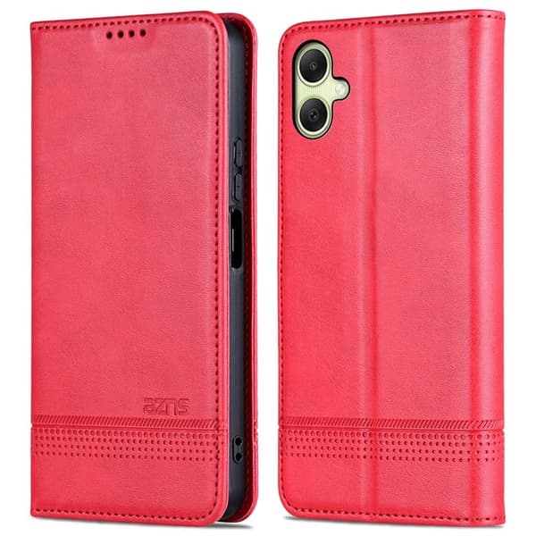 AZNS Samsung Galaxy A06 Plånboksfodral Konstläder - Röd