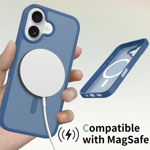 Mobilskal till iPhone 17 MagSafe Acrylic Skin Touch - Blå Blå